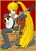 Neru pounding away on LearnMMD's MMD Banjo_RD.x!