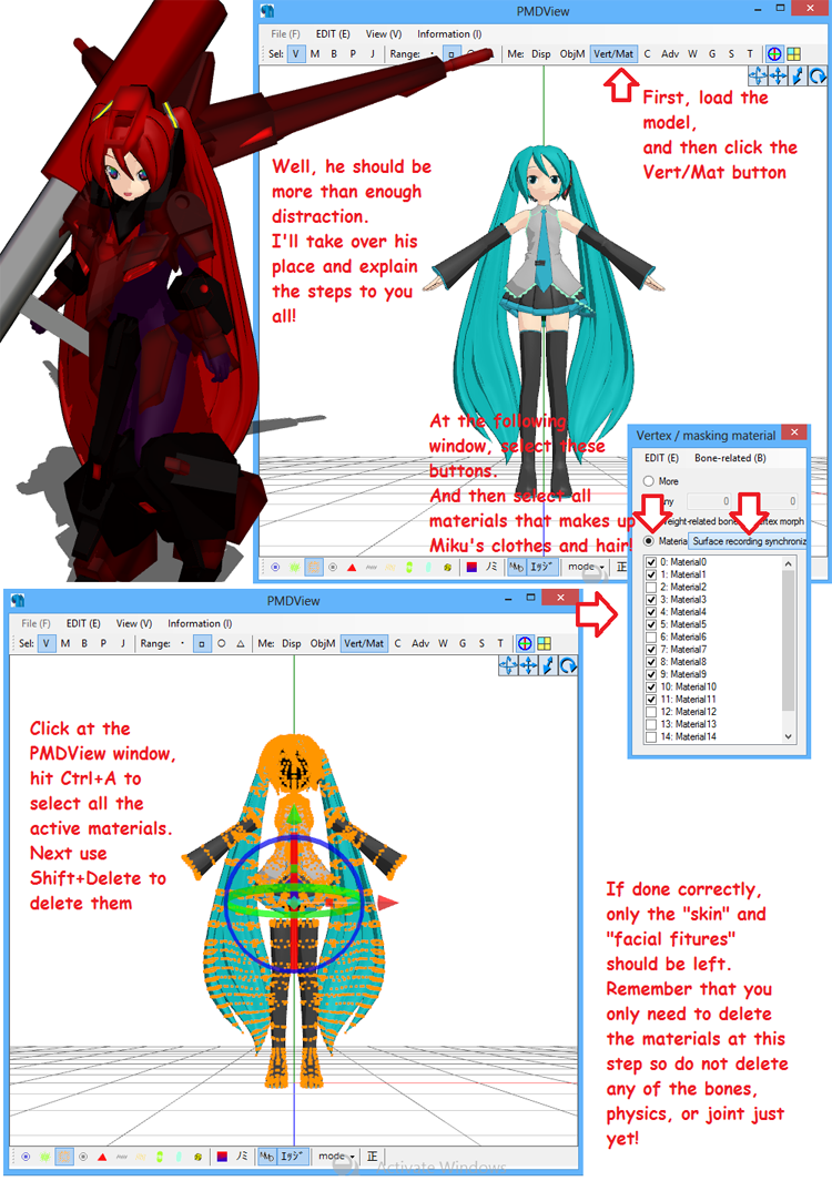 Use parts from Miku to make an MMD model almost from scratch.