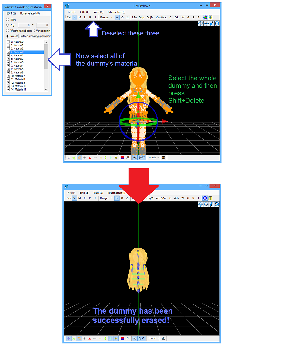 Removing the dummy - Using a Placeholder .x Model image on LearnMMD.com