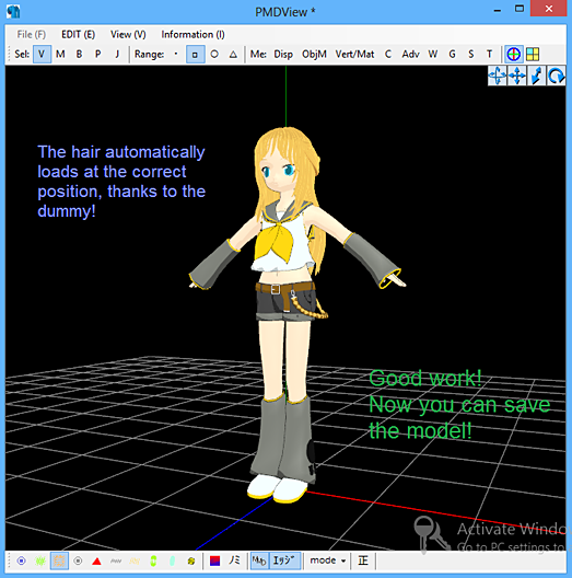 Assemble Rin's parts! Again! - Using a Placeholder .x Model image on LearnMMD.com