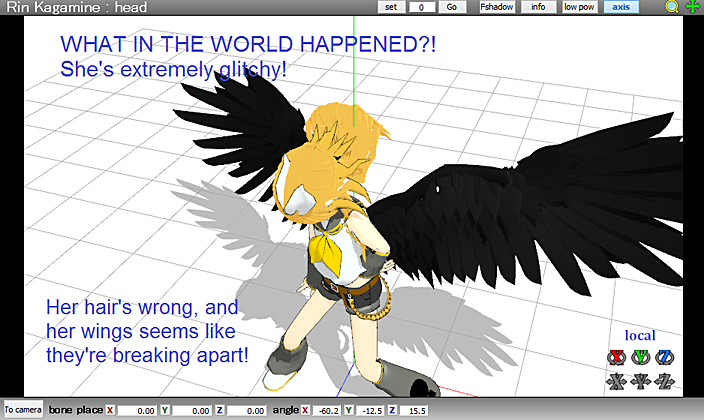 The "corrupted angel"... The parts don't work! - Using a Placeholder .x Model image on LearnMMD.com