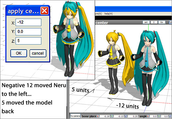 Center Position Bias lets y move a model, along with her motion data, into a new position on-stage!
