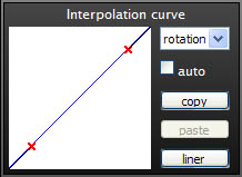 The default "straight curve" interpolation curve gives steady motion and a sharp change into the next motion.
