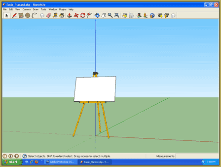 I made a new placard and replaced the painting on the easel. Skecthup to DirectX model for MMD using the 3D-RAD plugin.