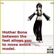MMD Mother Bones Allow Easy Dancer Model Movement From Stage Center