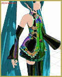 Using that wild ne .sph sphere file, metal Miku gets a shimmery effect!  MikuMikuDance 7.39