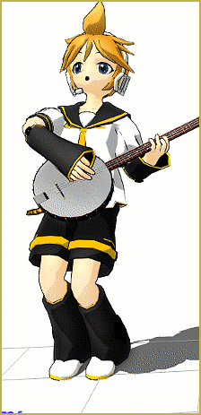 I attached the banjo to Len's Lower Body so it would sway with the motion! LearnMMD.com MMD