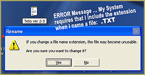Extension-error