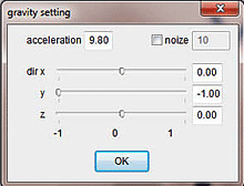 You can create "wind" by adjusting the directions of the Gravity settings.