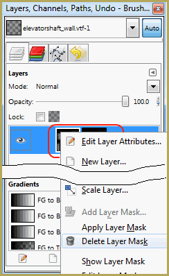 Delete mask layer to make the texture properly visible