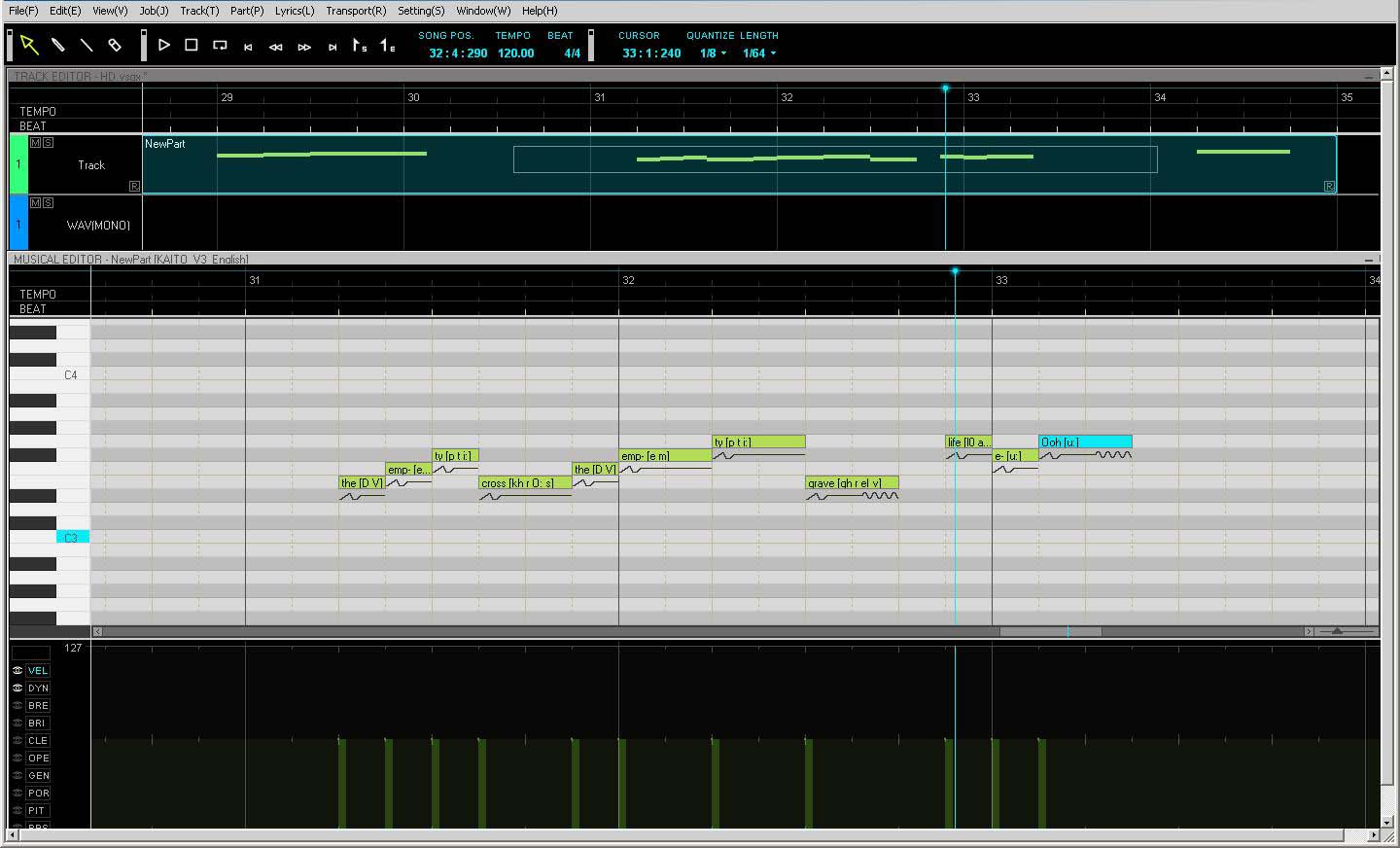 vocaloid 4 change vibrato length multiple notes