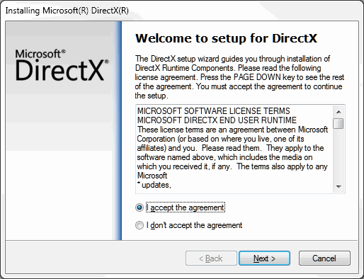 You must install DirectX 9.0c before you can use it