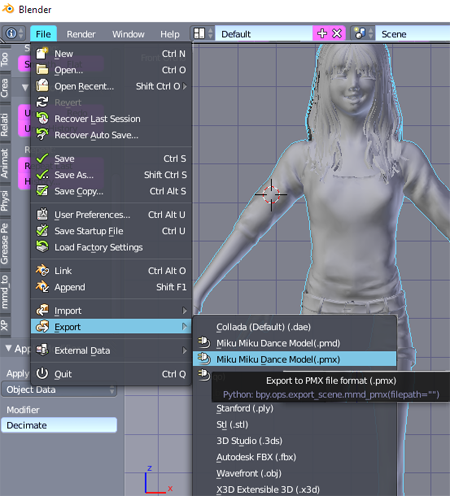 importing daz models into blender