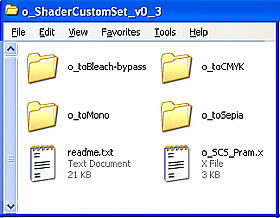 o_ShaderCustomSet_v0_3 has one .x and four folders... each with its own effect version.
