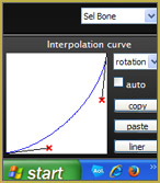 Interpolation curve used for Elbow R and Wrist R, Frame 85... acceleration!