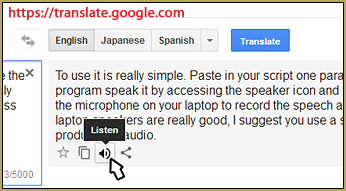 Google Translate speech synthesizer can "read" your text out loud!