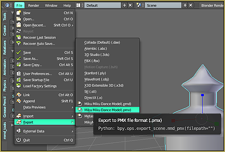 Export Import Mmd Models Using Blender And Pmxe