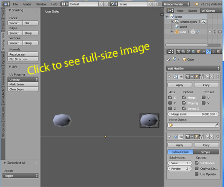 The first step of modelling for MMD in Blender