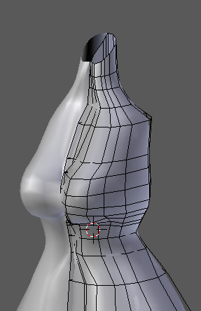 Breasts after Editing vertices