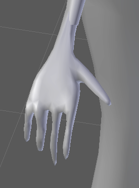 Connecting the MMD model's hand to her arm