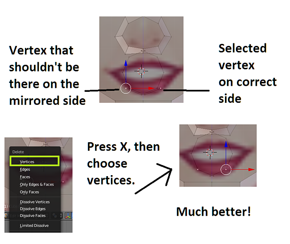How to remove extra vertices