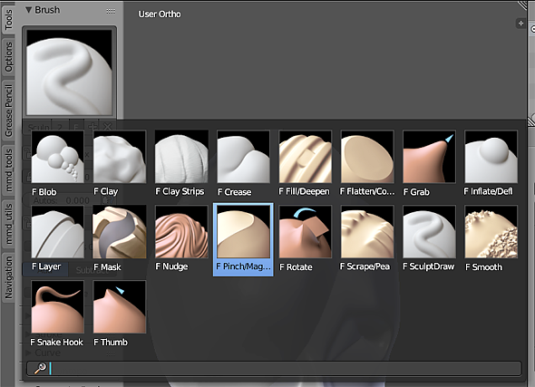 Blender Sculpt Mode Options