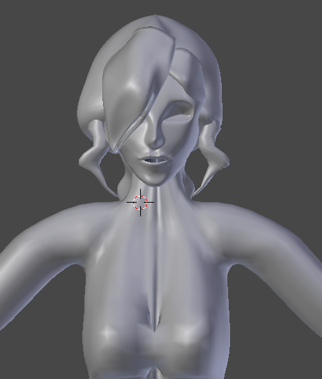 Shoulders and neck smoothed out