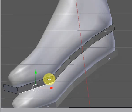 This is the Beginning of the Sole of the Shoe... as I create a model from scratch using Blender.