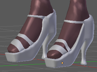 Finished Shoes for the MMD model I a making from scratch using Blender.