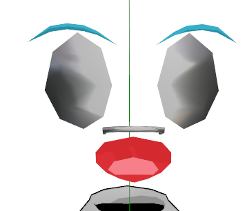 The whites of Miku's Eyes with the Metal Sphere