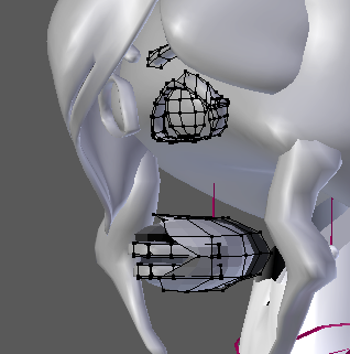 Exposed inside of mouth