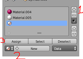 Material Tab with Pertinent Parts Numbered