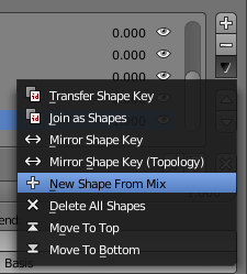 Add New Shape Key from Mix