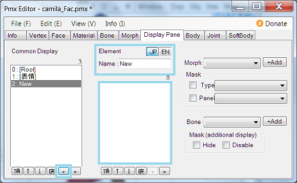 Display Panel with Important Parts Circled