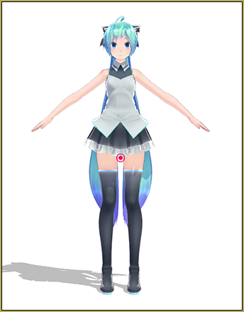 Xoriu's TDA Costume Arrangement A Miku... our test model as we aim for a natural motion in MMD.