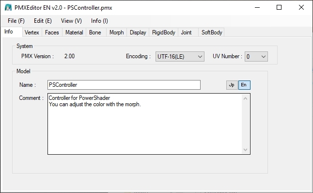 You will want to translate the PowerShader PScontroller.pmx model... be sure to save it with the same name!
