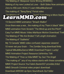 Contents – A List of LearnMMD Tutorials and Articles - Learn ...