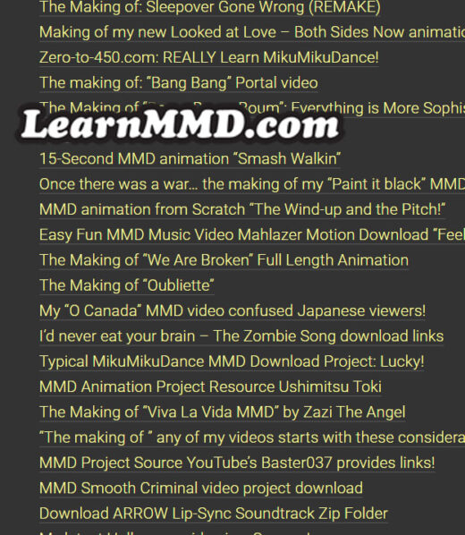 Contents – A List of LearnMMD Tutorials and Articles - Learn ...