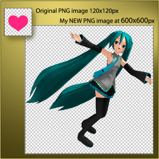 I thought that a larger image would allow Falling Hearts effect to show larger Mikus... but, no... that by itself did not work.