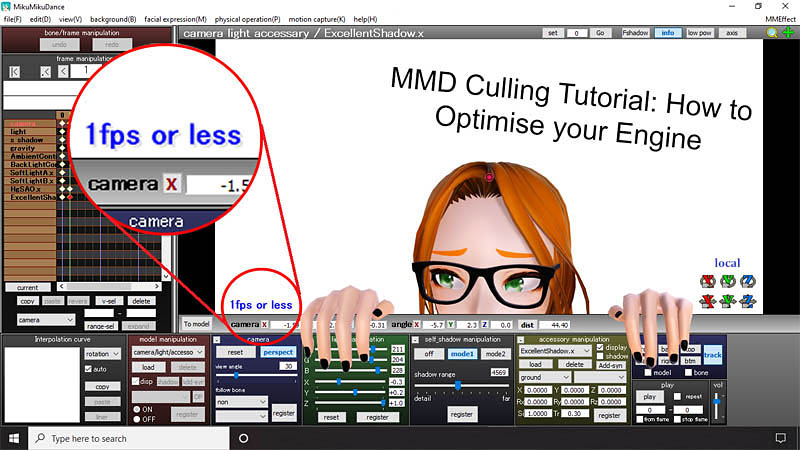 Optimise computer assets as you work in MMD by removing unseen parts of models and stages.