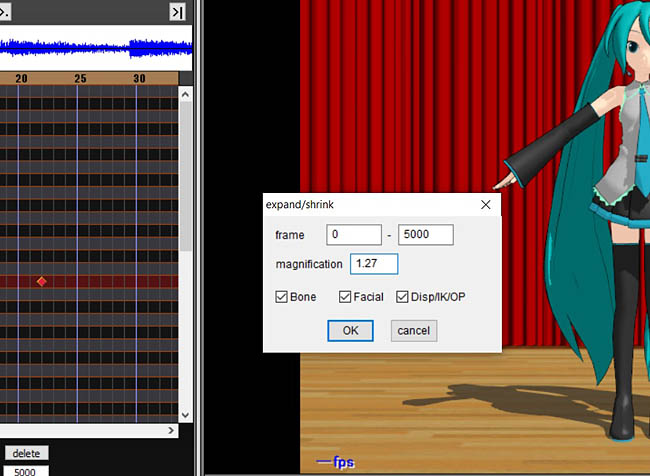 The EXPAND tool is handy when you are creating your own MMD Dance Motion.