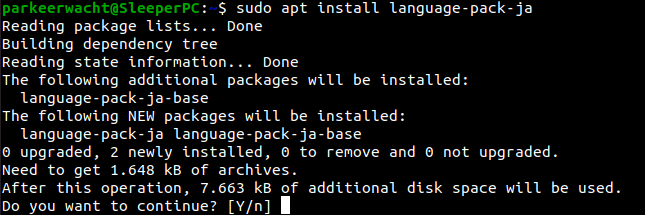 installing language packs