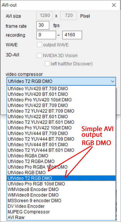 avi video codec