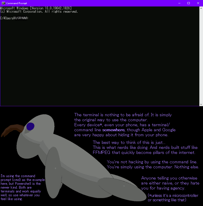 The terminal is nothing to be afraid of. Linux users use it a lot!