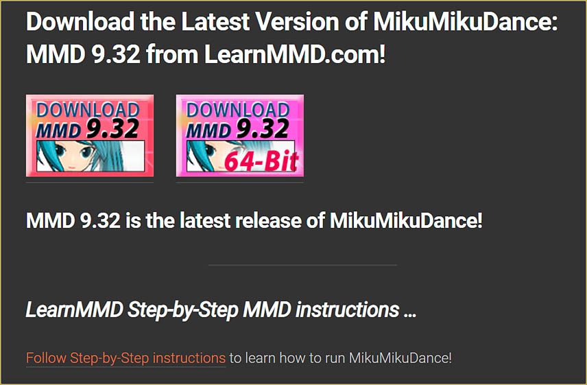 Free Download MikuMikuDance... the free 3D animation software!