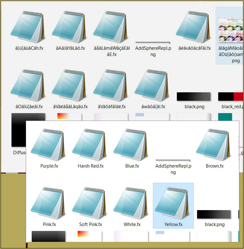 Inside the 966_ Otogibanashi Toon effect folder I renamed the FX files.