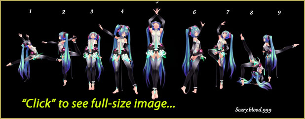There are 9 MMD Ballet Poses in this download.