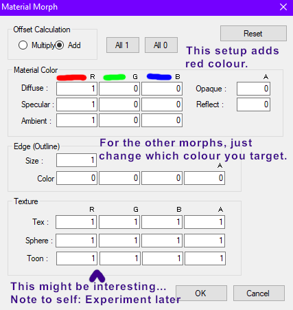 An example of how the red color morph looks like, with some additional text.