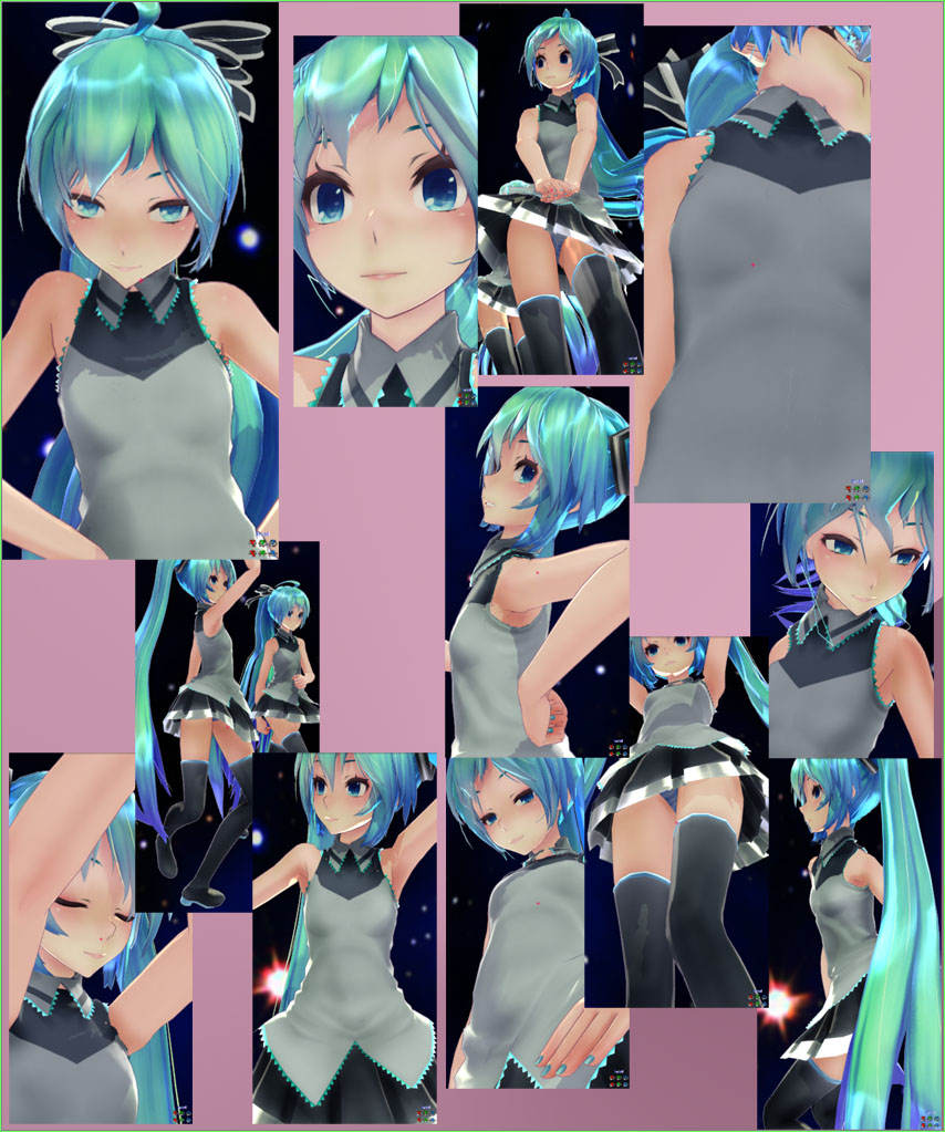 MMD "Kiss Me" motions have great "poses" built in... and every angle is fair-game for your camerawork!
