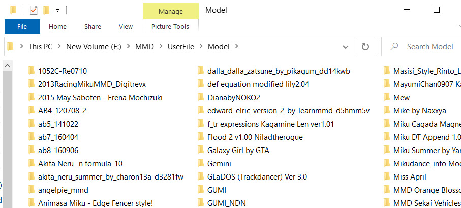 My MMD Model Folder